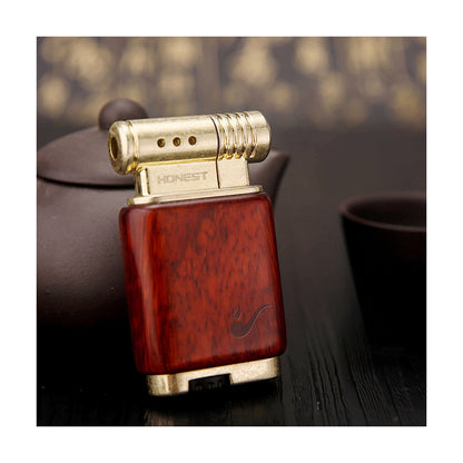 Honest New Sandalwood Gas Lighter Creative Retro Vintage Metal  Style Lighter Gift