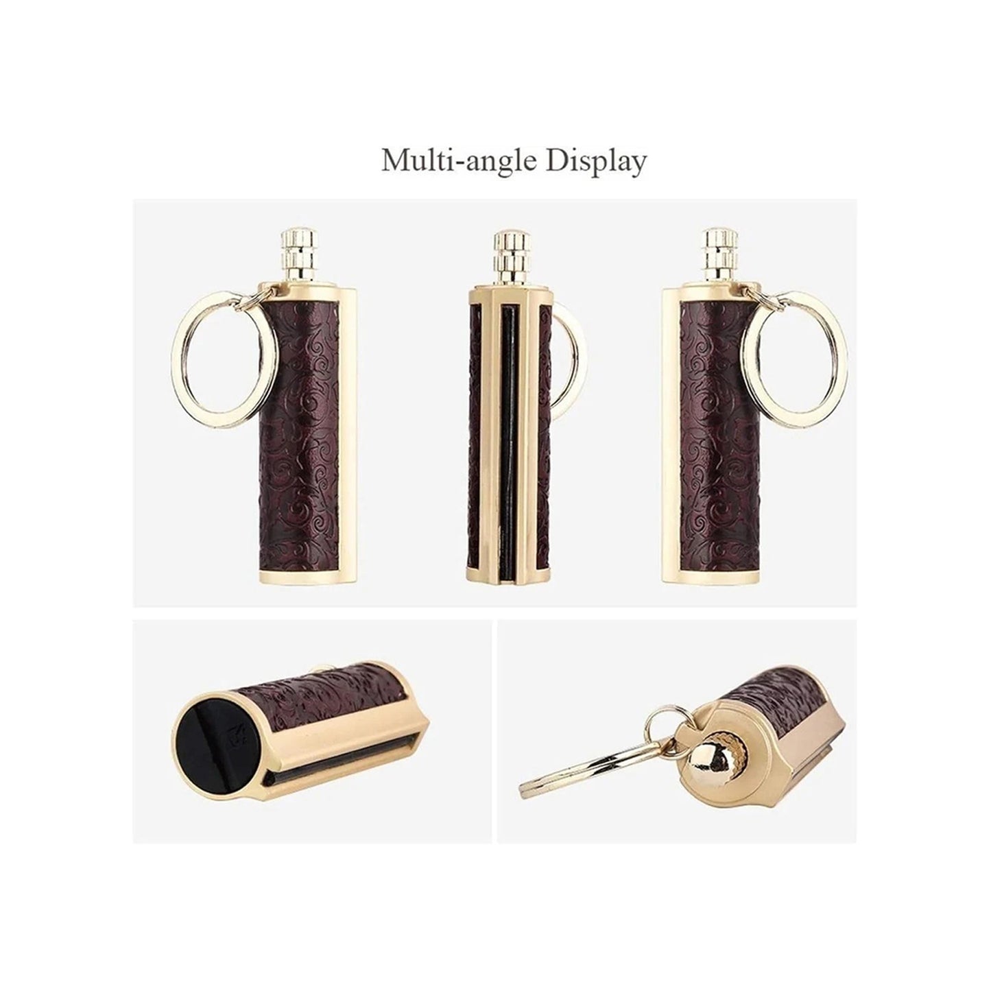 Honest Permanent Match,Keychain Matchstick Fire Starter Immortal Lighter,Flint Match Stick Kerosene Refillable Lighter for Outdoor Camping Survival