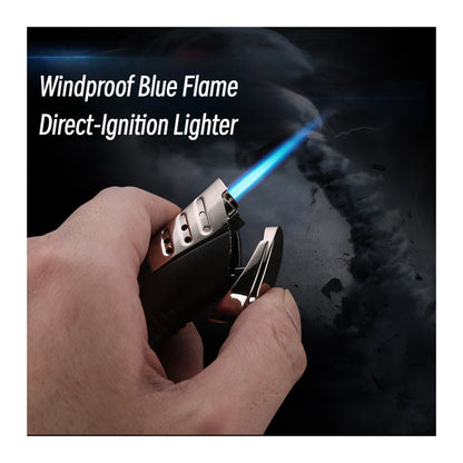 Honest Windproof Refillable Jet Flame Lighter Creative Metal Design Blue Flame Torch Lighter for Men Moxibustion Use Gift Smoking Accessories