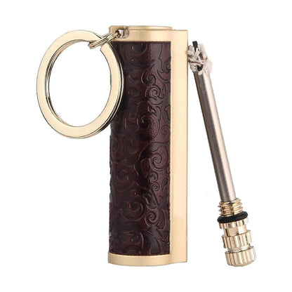 Honest Permanent Match,Keychain Matchstick Fire Starter Immortal Lighter,Flint Match Stick Kerosene Refillable Lighter for Outdoor Camping Survival