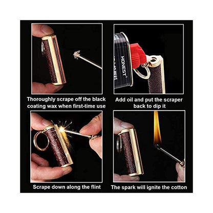 Honest Dragon’s Breath Immortal Lighter, Permanent Match Metal, Lighter Keychain with Gift Box, Reusable Survival Fire Starter Lighter, Best Gift Ideas