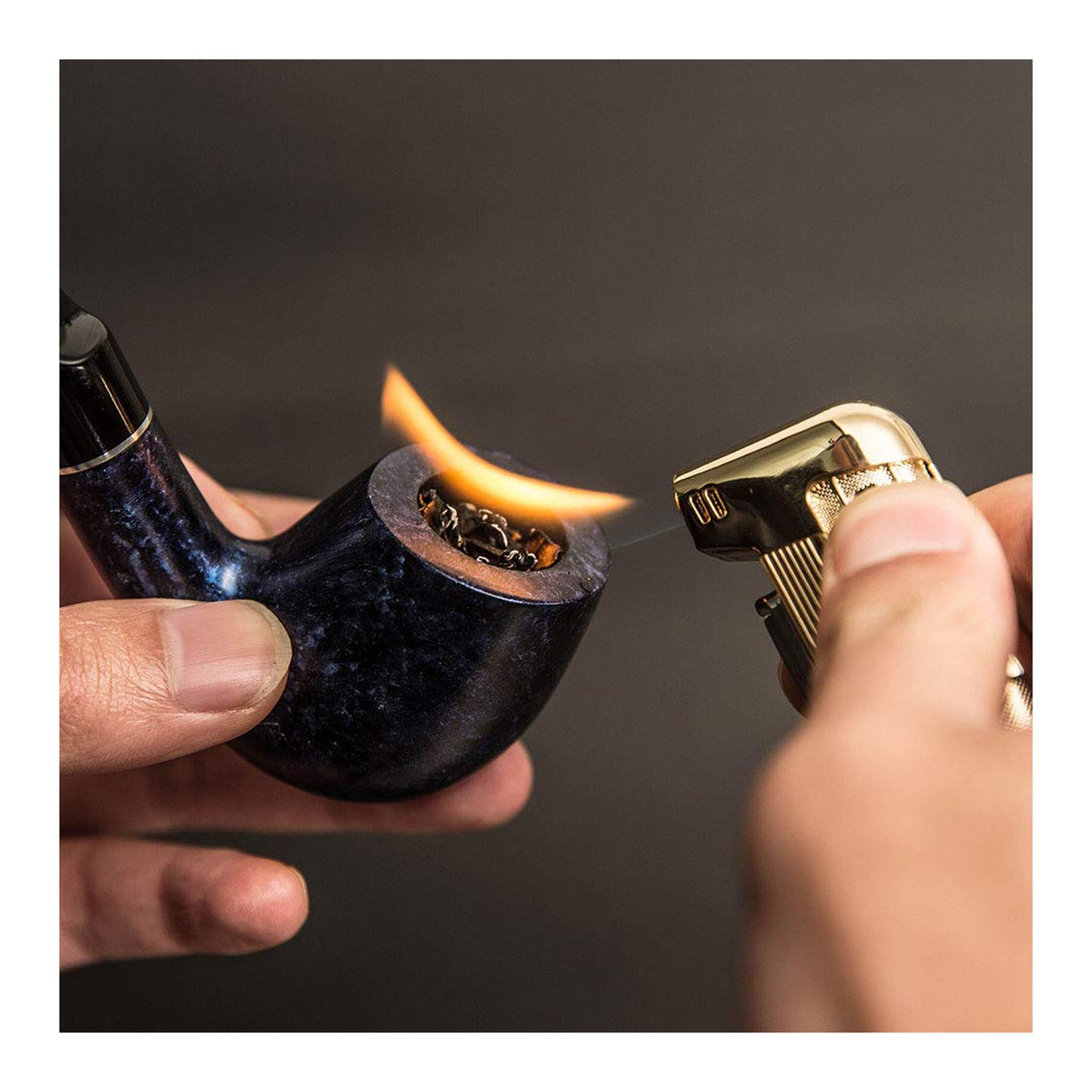 Soft Flame Pipe Lighter - Refillable Butane Lighter for Czech Pipe Tools - Perfect Father's Day Gift for Husband