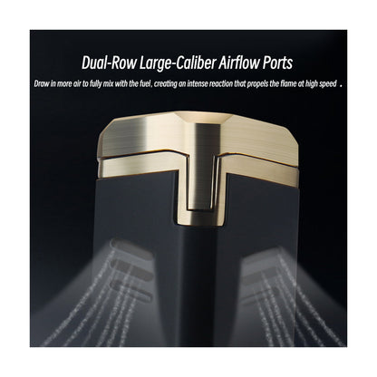 Honest Refillable Windproof Lighter, Quad Jet Flame Metal Igniter for Business Gifts & Cross-Border Promotion