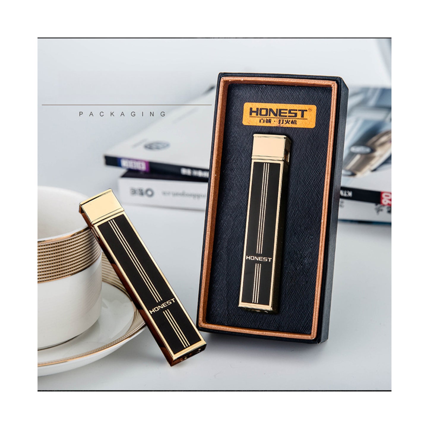Honest Authentic Slim Windproof Metal Lighter, Portable and Stylish, Premium Gift for Boyfriend