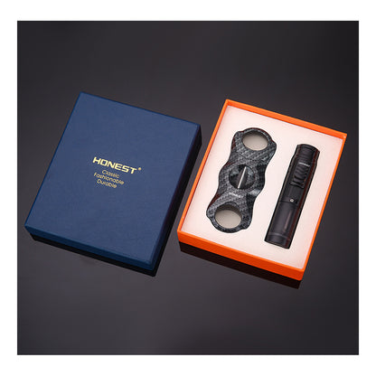 Honest Premium Lighter Set with Sharp Stainless Steel Cutter and Punch Tool for Gift or Wholesale