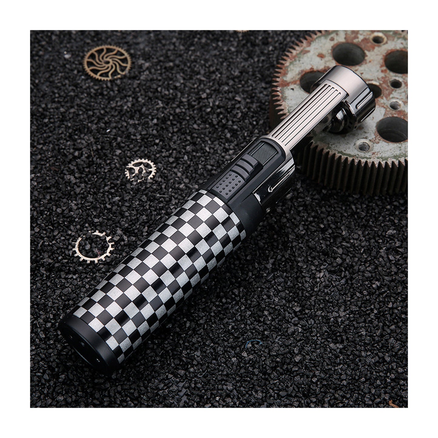 Honest Metal Windproof Blue Flame Torch Lighter Refillable Butane High Heat Outdoor Igniter