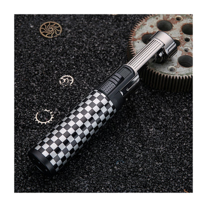 Honest Metal Windproof Blue Flame Torch Lighter Refillable Butane High Heat Outdoor Igniter