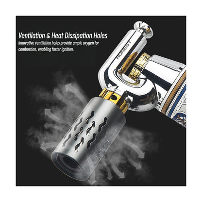 Honest Windproof Metal Torch Lighter Refillable Butane High Heat Igniter for Outdoor Baking Dental Jewelry and Soldering