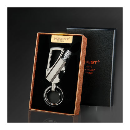 Multifunctional Oil Lighter with Keychain, Bottle Opener & Waterproof Design - Creative Outdoor Portable Lighter