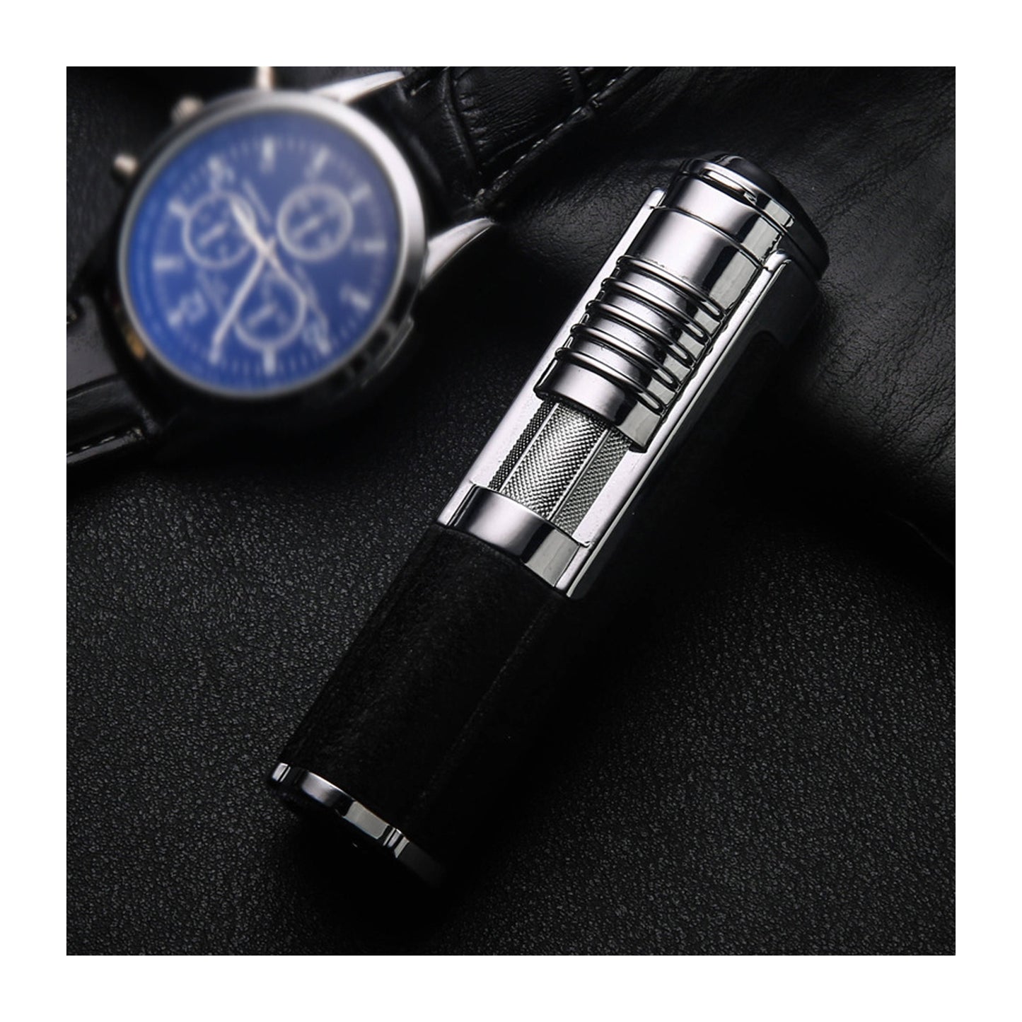 Honest Portable Refillable Metal Butane Lighter with Straight Jet Flame Outdoor Windproof Pocket Lighter Personalized Gift for Men