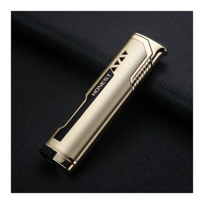 Honest Windproof Jet Flame Lighter Creative Gift Outdoor Mini Portable Refillable Gas Lighter Smoking Accessory