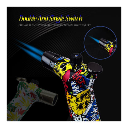 HONEST Refillable Torch Lighter - Dual Jet Flame, Perfect for Cocktails, Hookah & More