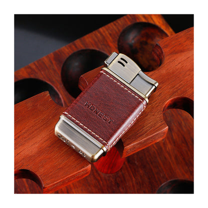 Honest Angled Flame Lighter Classic Retro Refillable Butane Lighter for Men Gift