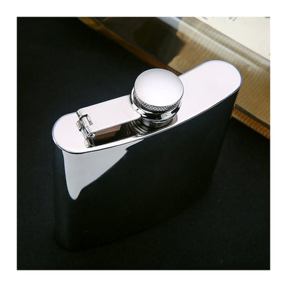 Honest Stylish 6oz Hip Flask 304 Stainless Steel Portable Alcohol Flask with Polished Finish for Outdoor Travel and Gifts