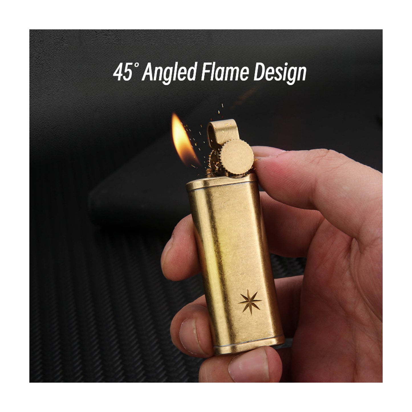 Honest Vintage Brass Refillable Butane Lighter Windproof Metal Flint Wheel Gas Lighter for Daily Use and Collection