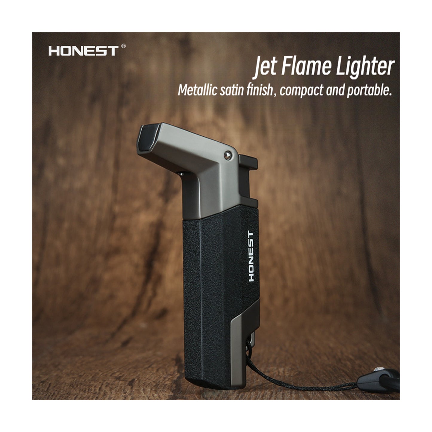 Honest Creative Refillable Gas Torch Lighter Windproof Jet Flame Outdoor BBQ Camping Adventure Lighter