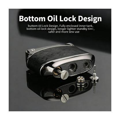 Honest Retro Lighter Wheel Kerosene Groove Copper Old-Fashioned Gasoline Brass High-End Foreskin Cigarette Personalized One-Button Ejection Ignition