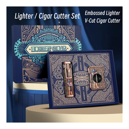 Honest Portable Lighter Set with Stainless Steel Precision Cutter New Men’s Tool Kit