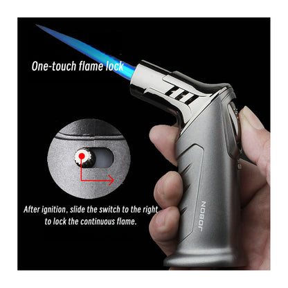Portable Blue Flame Jet Torch Lighter for Cocktail Smoking and Outdoor Use
