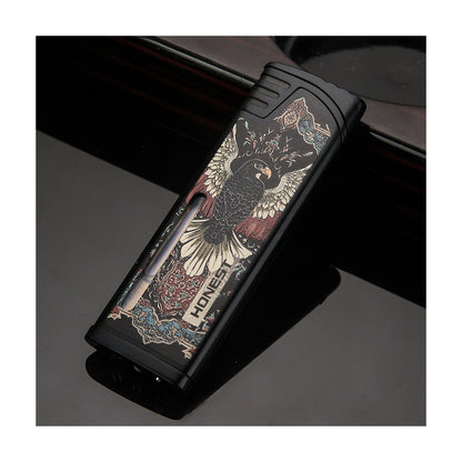 Honest Slim Windproof Lighter Trendy Metal Design High Appearance Refillable Gas Lighter Gift Edition