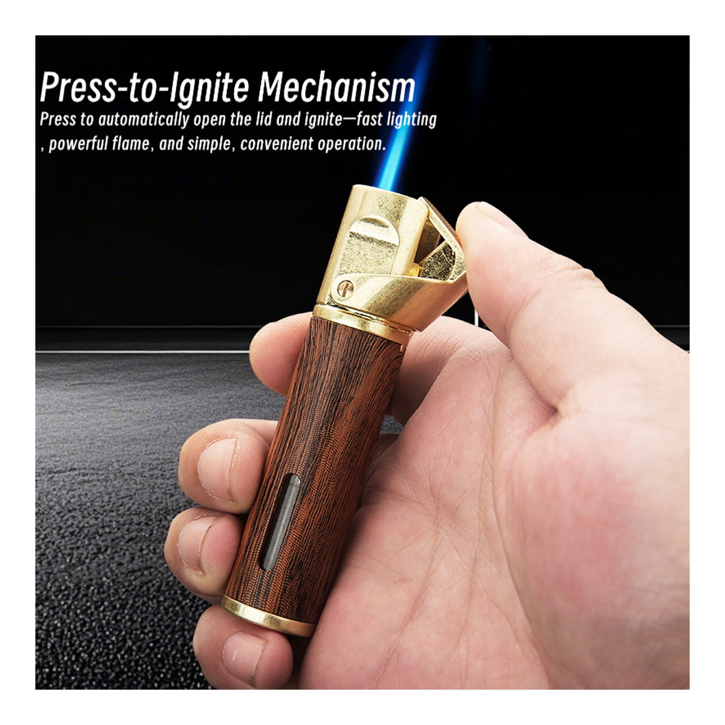 Honest 2025 New Windproof Refillable Lighter with Durable Metal Ashtray Gift Set for Home or Office