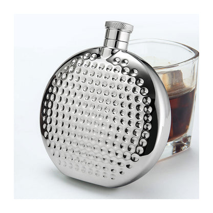 Honest Genuine 6oz Portable 304 Stainless Steel Hip Flask for Outdoor Use Round Design German Style White Liquor Flask