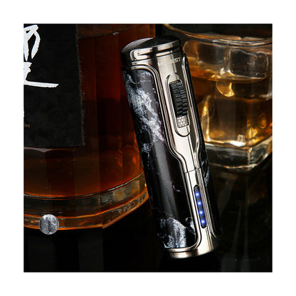 Honest New Creative Rechargeable Windproof Igniter, Triple Jet Flame High-End Lighter for Outdoor & Indoor Use