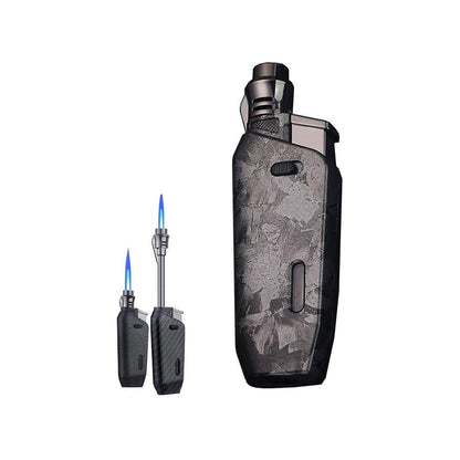 Honest Torch Lighter Telescopic Long Wand Jet Lighter Windproof Butane Gas Refillable Lighters with Safety Lock Fuel Window for Candle Kitchen Outdoor Grill BBQ (Butane Not Included)