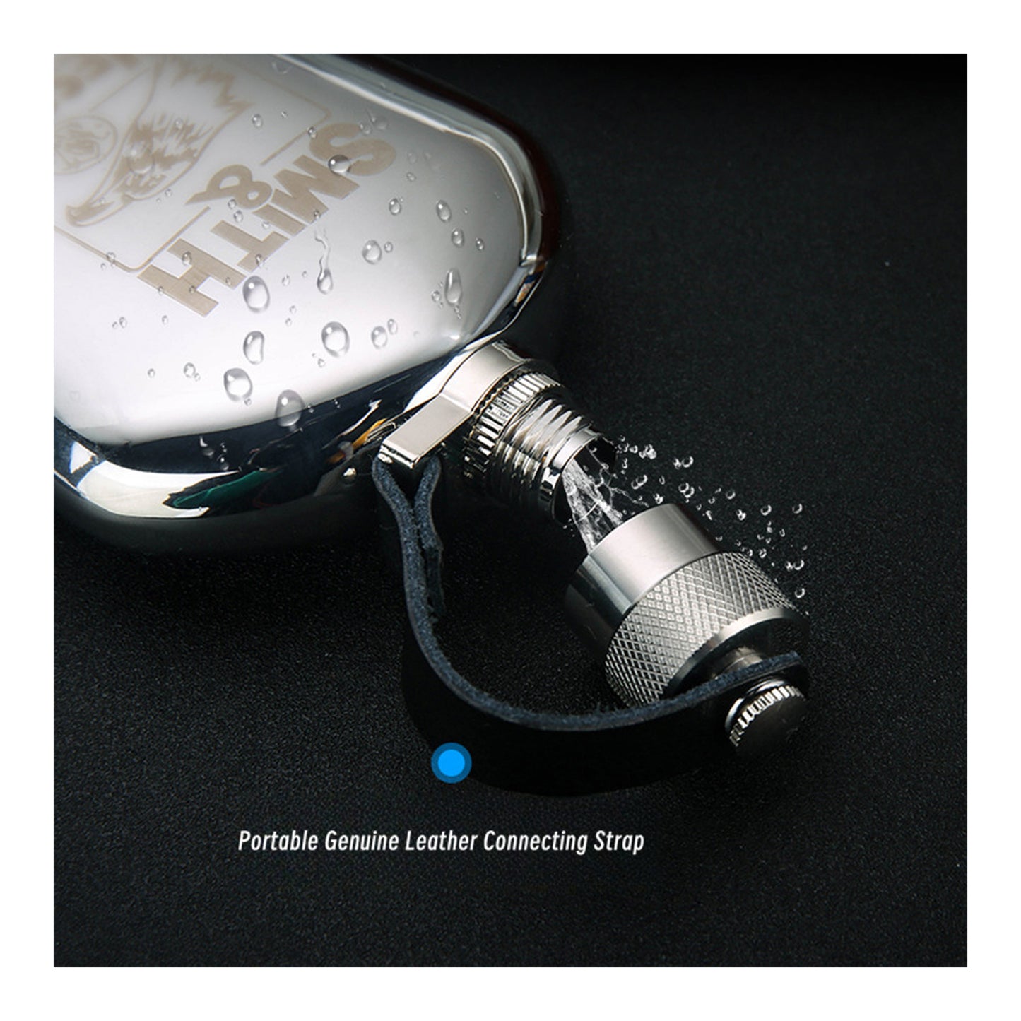 Honest Genuine German Style 5oz Portable 304 Stainless Steel Hip Flask Set for Spirits and Liquor