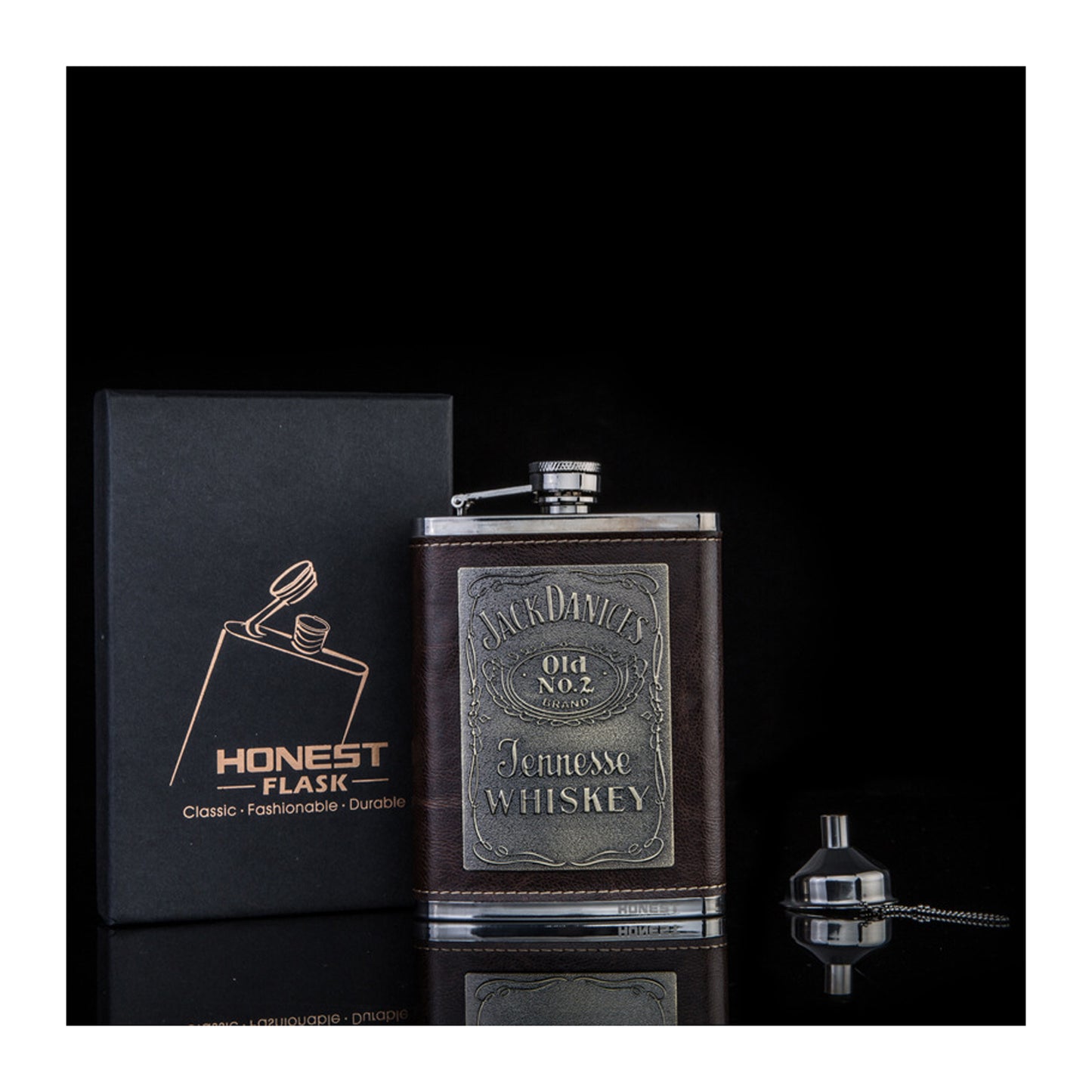 Honest Genuine 304 Stainless Steel Hip Flask Portable Outdoor 8oz Liquor Flask Russian Style Premium Quality