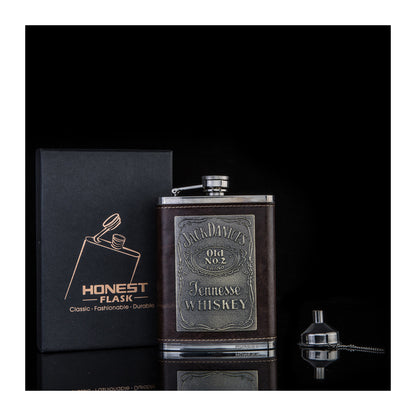 Honest Genuine 304 Stainless Steel Hip Flask Portable Outdoor 8oz Liquor Flask Russian Style Premium Quality