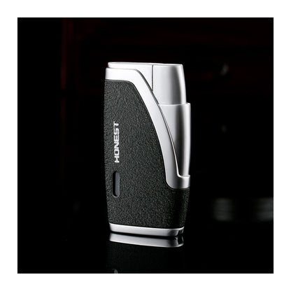 Dual Jet Flame Windproof Torch Lighter, Refillable Metal Lighter with Creative Design – Factory Direct Sale of Premium Quality Gas Lighters