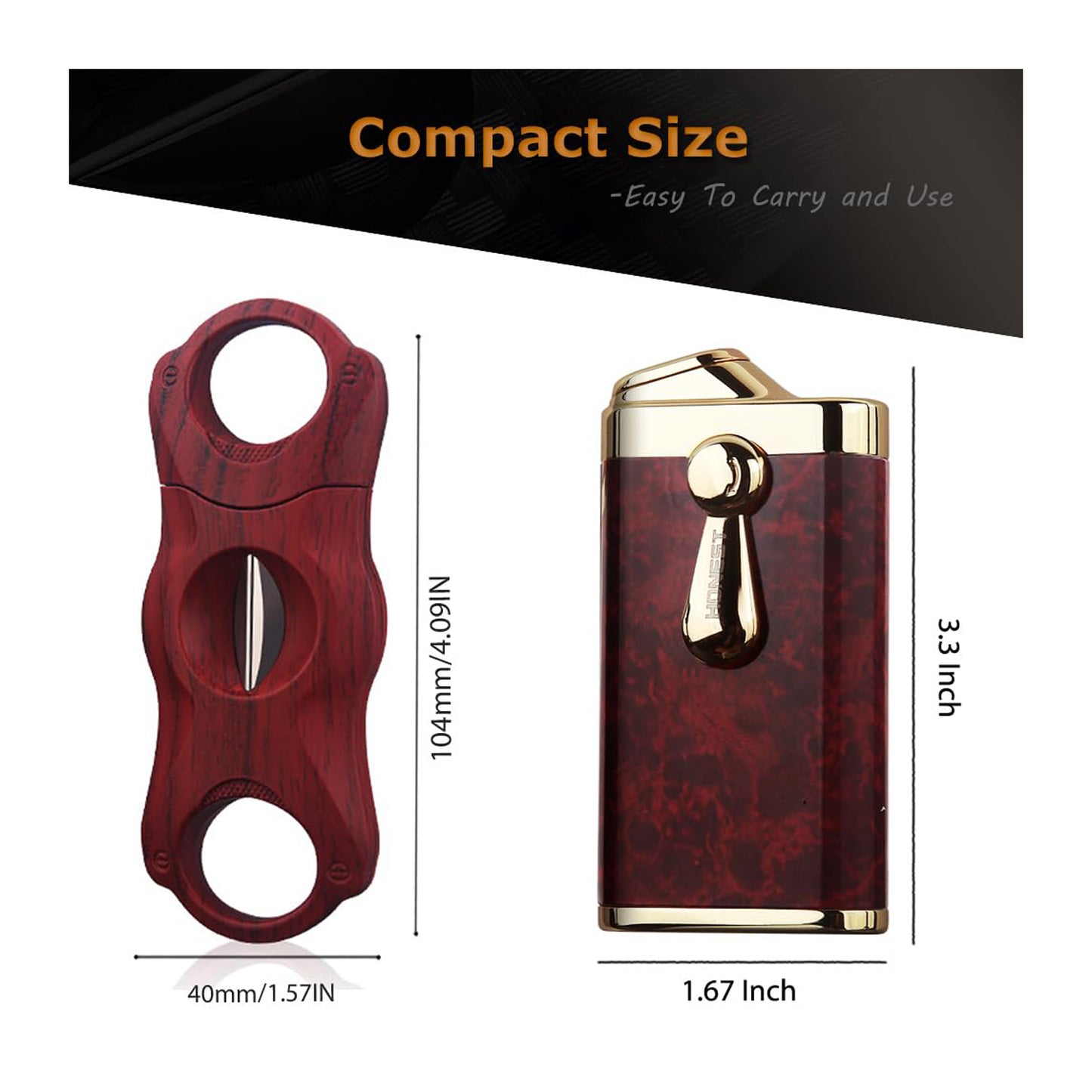 HONEST Double Jet Flame Torch Lighter – Pocket Lighter Gift for Men, Ideal for BBQ, Kitchen, Fireplace, and Candles