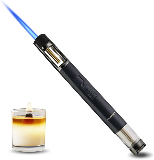 Honest Torch Lighters Butane Lighters Refillable Single Jet Flame for Candle Grill BBQ Camping