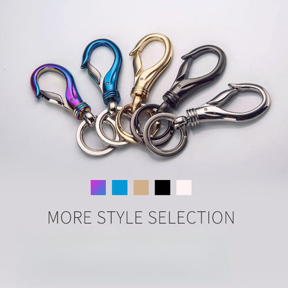 Honest Stainless Steel Plated Double Ring Keychain, Simple Metal Couple Keyring, Creative Gift for Him and Her
