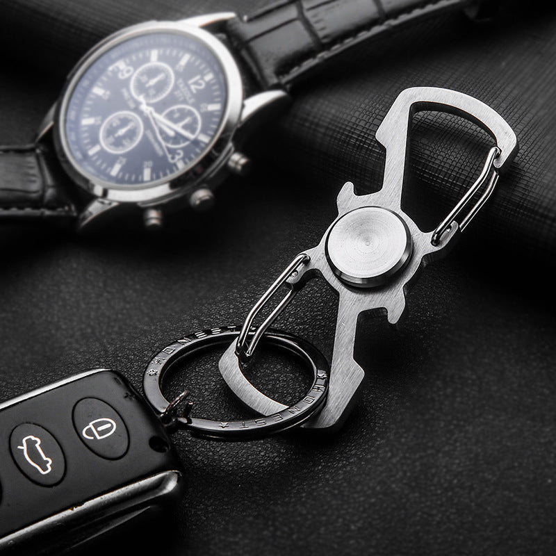 Honest Multifunctional Mini Fidget Spinner Stainless Steel Metal Keychain, Spiral Design Wholesale Best Seller