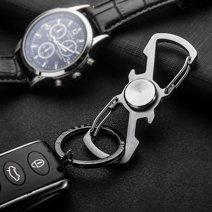 Honest Multifunctional Mini Fidget Spinner Stainless Steel Metal Keychain, Spiral Design Wholesale Best Seller