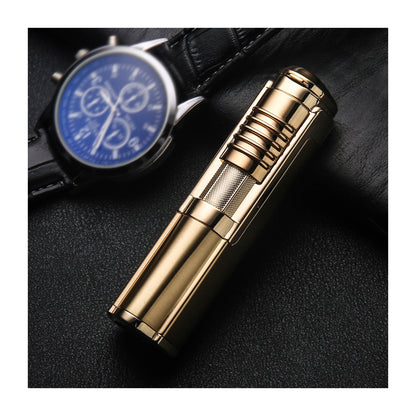 Honest Portable Refillable Metal Butane Lighter with Straight Jet Flame Outdoor Windproof Pocket Lighter Personalized Gift for Men