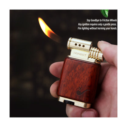 Honest New Sandalwood Gas Lighter Creative Retro Vintage Metal  Style Lighter Gift