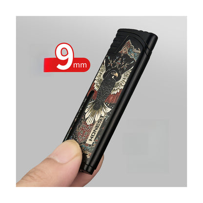 Honest Slim Windproof Lighter Trendy Metal Design High Appearance Refillable Gas Lighter Gift Edition