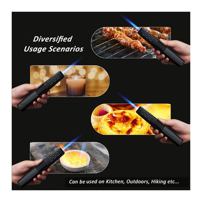 HONEST Refillable Butane Torch Lighter – Adjustable Jet Flame Pen Torch for Grilling, BBQ, Candles, and Camping