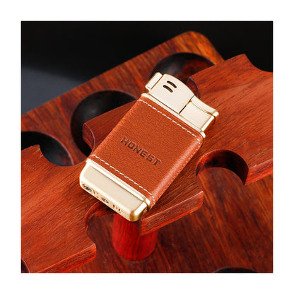 Honest Angled Flame Lighter Classic Retro Refillable Butane Lighter for Men Gift