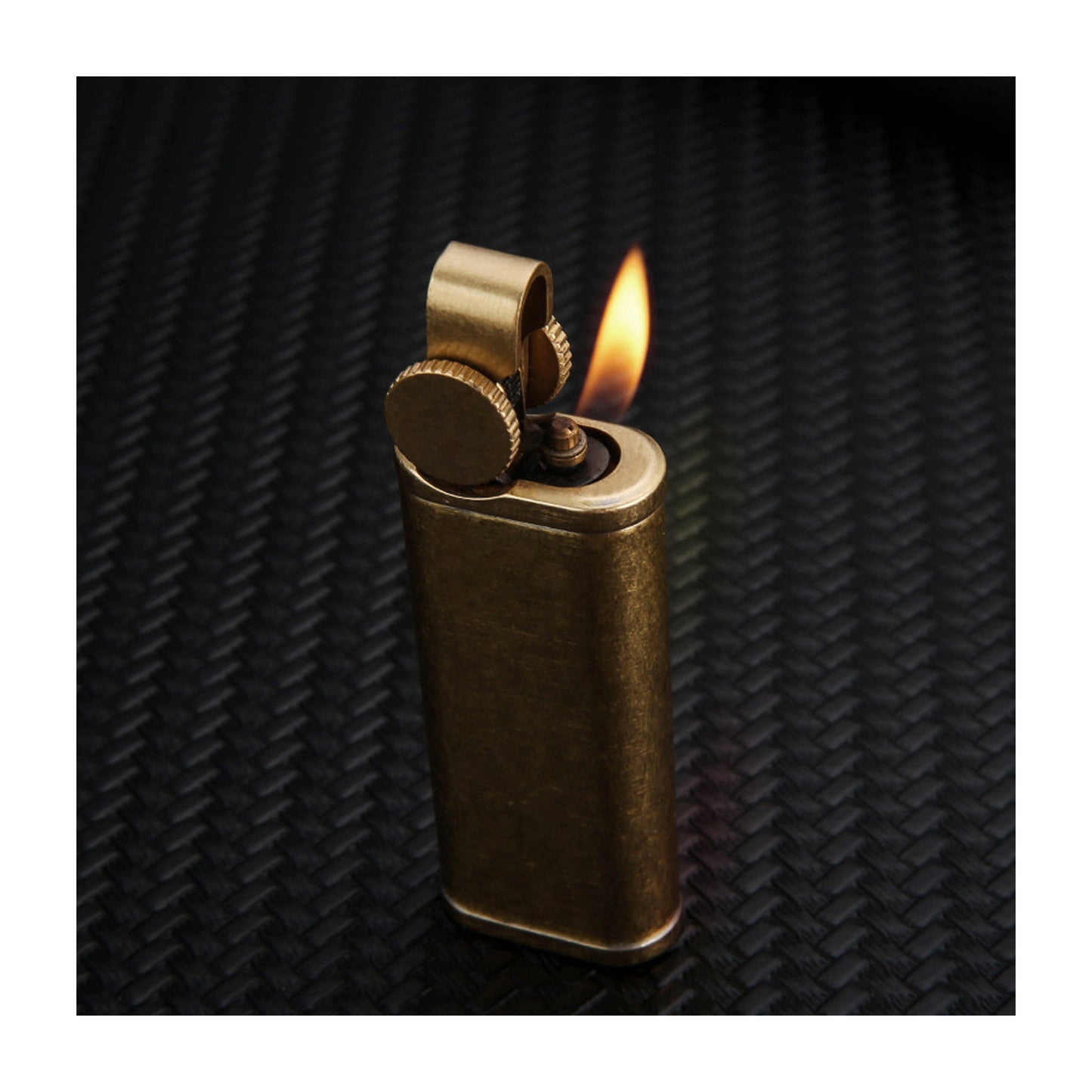 Honest Vintage Brass Refillable Butane Lighter Windproof Metal Flint Wheel Gas Lighter for Daily Use and Collection