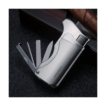 Honest Multi Function Cigarette Cigar Lighter Refillable Butane Gas Lighter with Pipe Tools