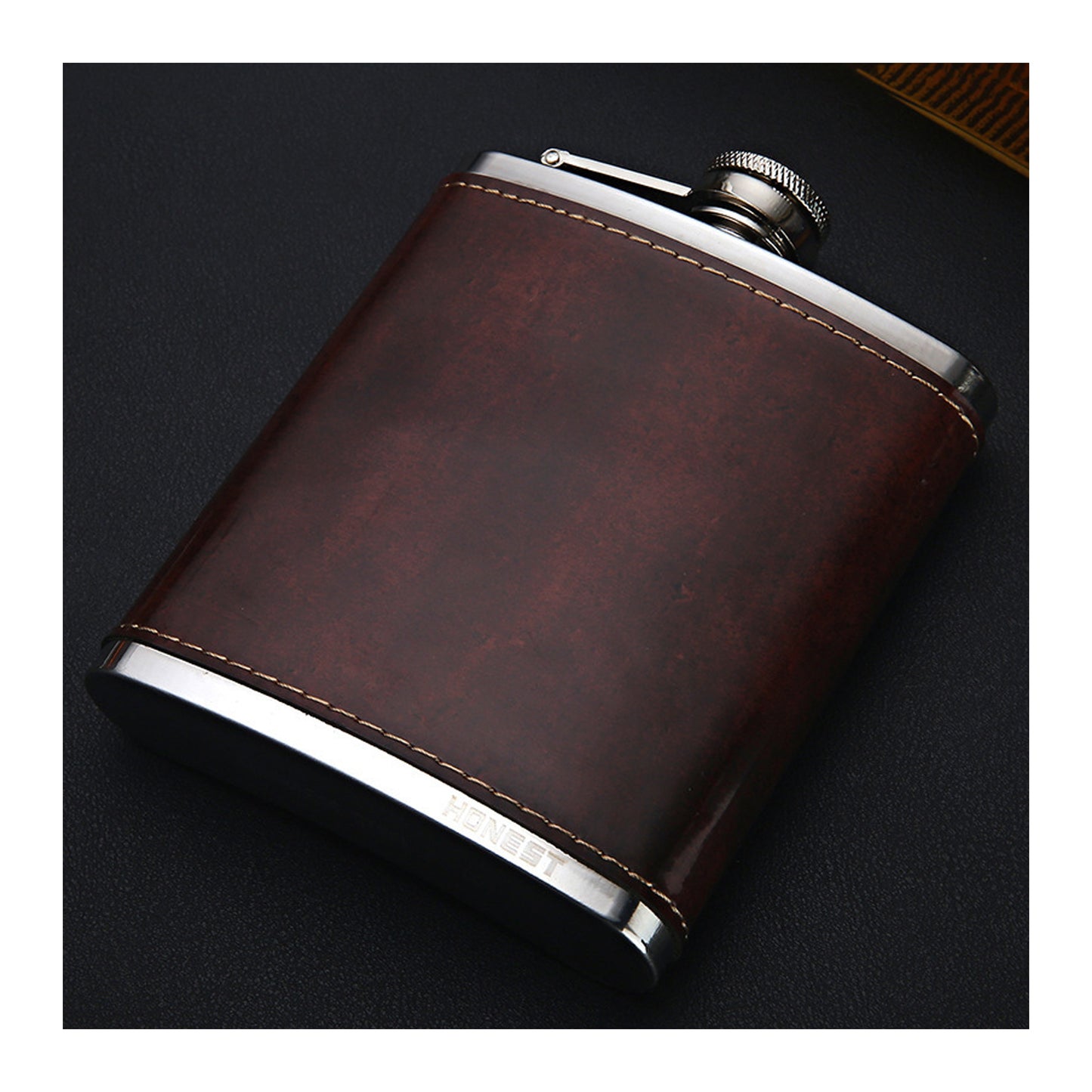 Honest Genuine 304 Stainless Steel Mini Hip Flask 7oz Portable Business Men’s Outdoor Pocket Liquor Flask