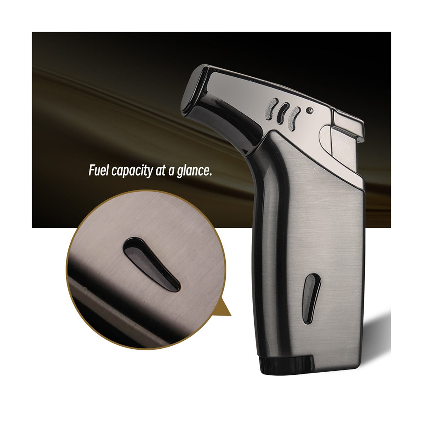 Honest Outdoor Angled Jet Torch Lighter Metal Refillable Windproof Flame for Camping Incense Mosquito Coil and Moxa Heating