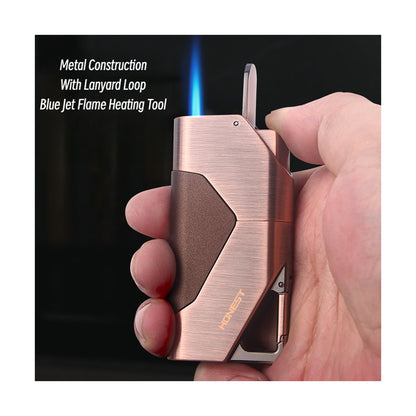 Honest Windproof Lighter, Metal Keychain Multi-Function Igniter for BBQ, Crafting, and Daily Use
