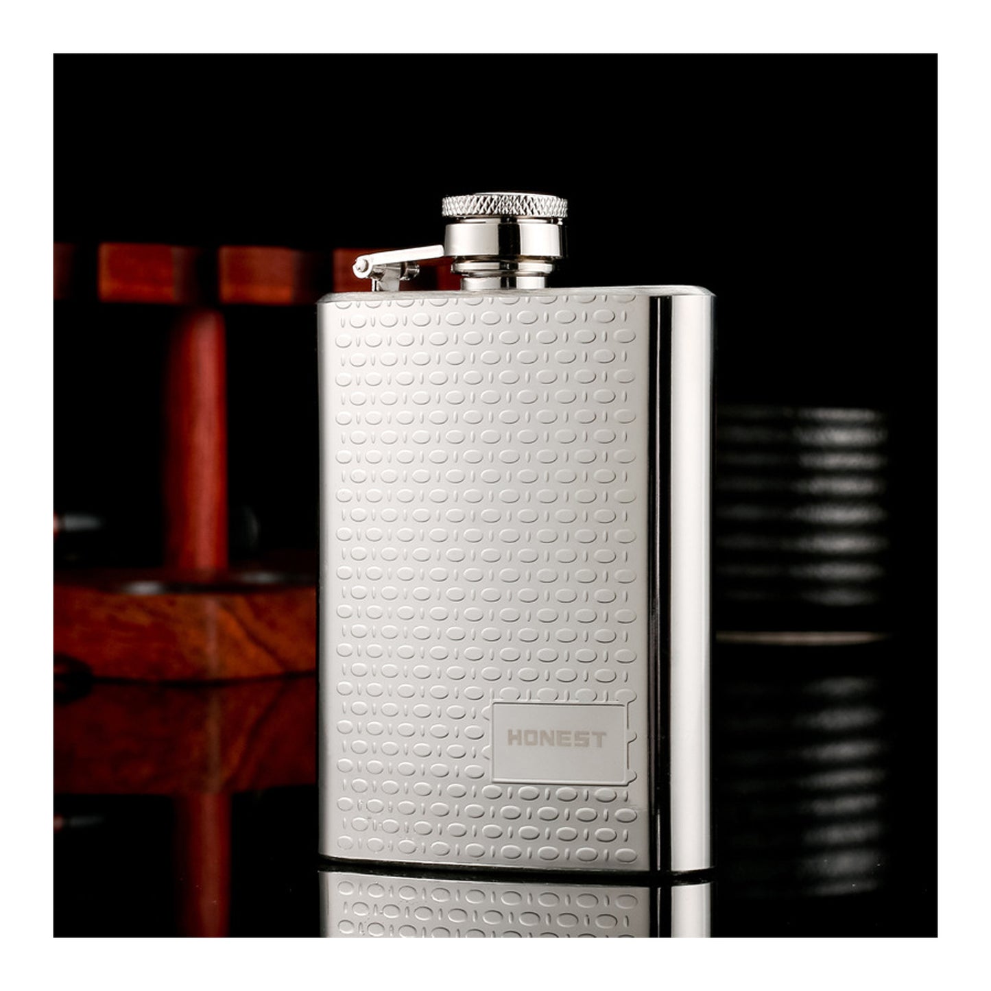 Honest 4oz Stainless Steel Hip Flask 304 Food Grade Metal Portable Pocket Alcohol Flask for Outdoor Travel US EU Russia Users