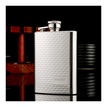 Honest 4oz Stainless Steel Hip Flask 304 Food Grade Metal Portable Pocket Alcohol Flask for Outdoor Travel US EU Russia Users