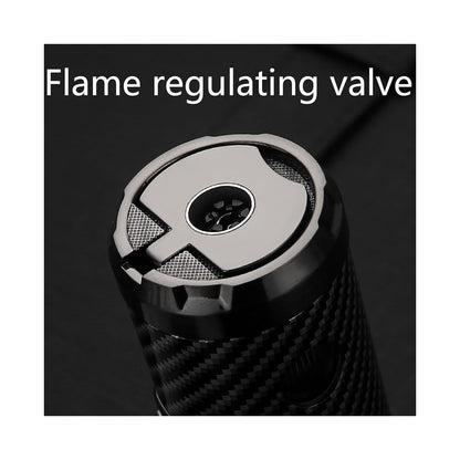 Honest Windproof Butane Lighter Jet 3 Flames Hidden Punch Tool Visible Butane Adjustable Flame Suitable for Outdoor Men Gift Camping (Butane Not Included)